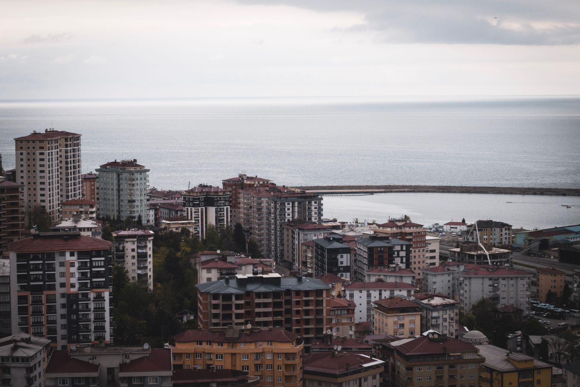 Samsun sahil şeridi ve konut blokları